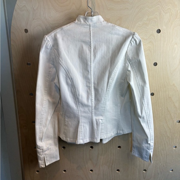 Lauren Jeans Ralph Lauren Sahara White Denim Jacket Button Down Size Medium - Picture 5 of 5